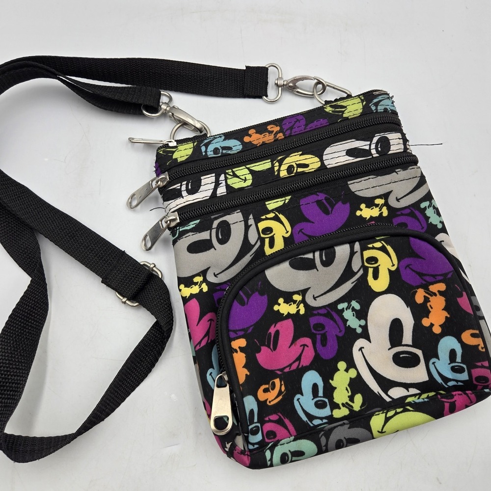 Disney Parks Exclusive Mickey Mouse Crossbody Colorful Pop Art 9x8x2 In